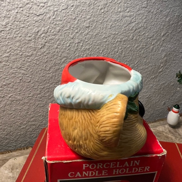 vintage porcelain Votive koala in santa hat,Christmas decor - Picture 7 of 11